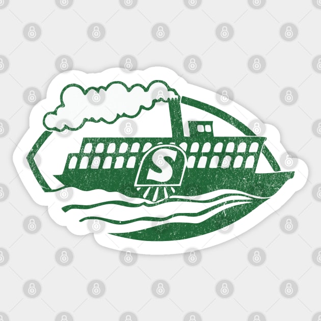 Retro Football Team Shreveport Steamers World Football League Sticker by Yesteeyear